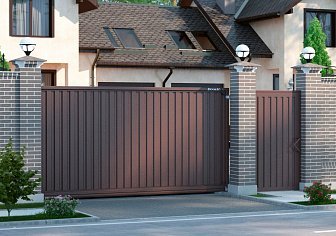 Роликовые откатные ворота (2400х4000)