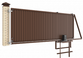 Откатные ворота из профлиста (2600х2000)